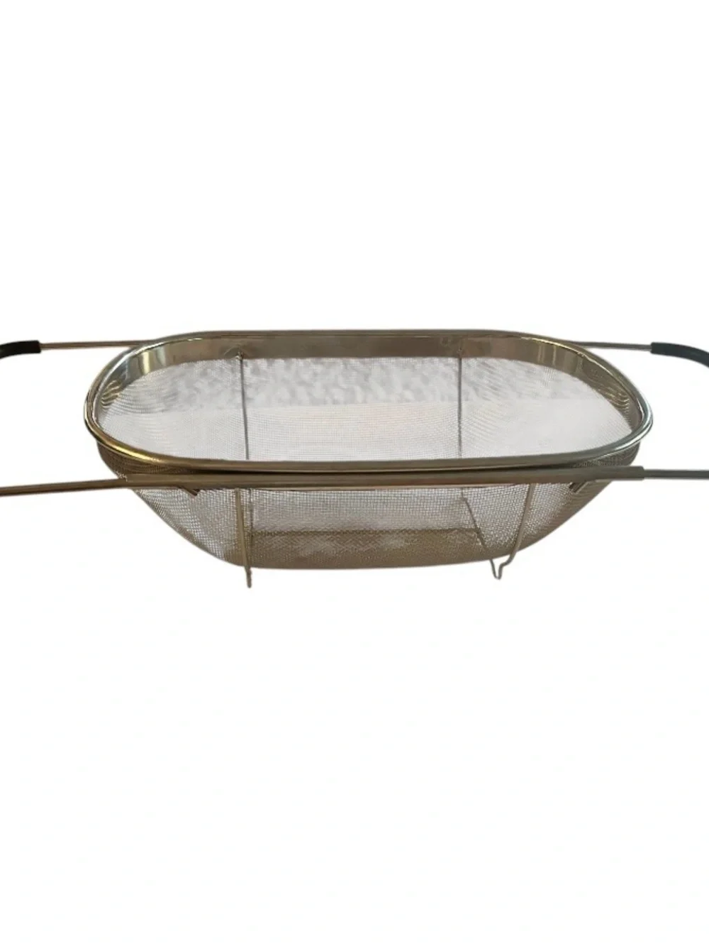 NWOT Stainless Steel Mesh Strainer with Black Handles